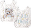 Tobin Stamped Cross Stitch Bib Pair Kit 8"X10" 2/Pkg-Bear & Angel T21708