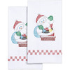 Jack Dempsey Stamped Decorative Hand Towel Pair 17"X28"-Santa - 320 646