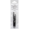 Lacis Double-Ended Ebony Crochet Hooks 3/Pkg-D4/3mm 3", F6/4mm 3.5", J10/6mm 4" TT32 - 824649007233