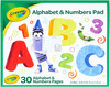 Crayola Alphabet & Numbers Pad 10"X8"-30 Sheets 99-3406 - 071662993467
