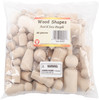 Hygloss Wood People 40/Pkg-Assorted Shapes & Sizes - H9560 - 081187095607