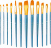 Royal Langnickel Gold Taklon Angular Variety Pack Brush Set-12/Pkg RSET9306