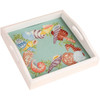 Sudberry House White Small Square Tray 10"X10"-Design Area 9.5"X9.5" - 68002