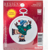 Janlynn Mini Counted Cross Stitch Kit 2.5" Round-Skating Snowman (18 Count) 1143-32 - 029064143324