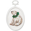 Janlynn Mini Counted Cross Stitch Kit 2.75" Oval-Polar Bear (18 Count) 1143-46