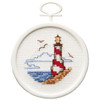 Janlynn Mini Counted Cross Stitch Kit 2.5" Round-Lighthouse (18 Count) 998-5034