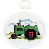Janlynn Mini Counted Cross Stitch Kit 2.75" Oval-Tractor (18 Count) - 998-5042 Janlynn Mini Counted Cross Stitch Kit 2.75" Oval-Tractor (18 Count) - 998-5042