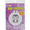 Janlynn Kid Stitch Mini Counted Cross Stitch Kit 3" Round-Penguin (11 Count) 21-1756 - 049489006660