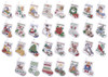 Bucilla Counted Cross Stitch Kit 3.5" 30/Pkg-Tiny Stocking Ornaments (14 Count) -84293