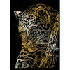 Royal & Langnickel(R) Gold Foil Engraving Art Mini Kit 5"X7"-Leopard In Tree GOLMIN-103