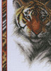 Janlynn Mini Counted Cross Stitch Kit 5"X7"-Wildlife Tiger (14 Count) - 13-0261