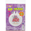 Janlynn Kid Stitch Mini Counted Cross Stitch Kit 3" Round-Snail & Mushroom (11 Count) 21-1751 - 049489006615