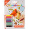Mini Color Pencil By Number Kit 5"X7"-Cardinal Pair -CPNMIN-114 - 090672944375