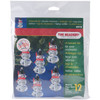 The Beadery Holiday Beaded Ornament Kit-Faceted Elegant Snowmen 2"X1" Makes 12 BOK-5978 - 045155917490