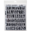 Tim Holtz Cling Stamps 7"X8.5"-Worn Text - CMS-LG-156 - 713757827928