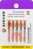 Singer Titanium Universal Ball Point Machine Needles-Sizes 11/80 (2), 14/90 (2) & 16/100 (1) 04809 - 075691048099