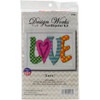 Design Works Needlepoint Kit 7"X5"-Love-Stitched In Yarn DW2568 - 021465025681