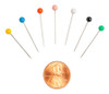 Singer QuiltPro Ball Head Straight Pins In Flower Case-Size 17 300/Pkg 04339
