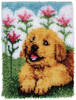 Wonderart Latch Hook Kit 15"X20"-Flower Pup 426121C