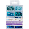 Craft Medley(TM) Creative Essentials Cup Sequins 7mm 0.56oz-Rhythm 'n Blues - GC457-D - 775749155051