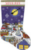 Design Works Counted Cross Stitch Stocking Kit 17" Long-Christmas Eve (14 Count) - DW5197