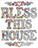 Design Works/Zenbroidery Stamped Embroidery Kit 12"X12"-Bless This House - DW4043