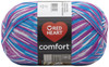 Red Heart Comfort Yarn-White, Turquoise & Violet Print E707D-4111 - 067898058513