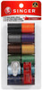 Singer Polyester Thread 25yd 12/Pkg-Dark Shades - 60641 - 075691606411 Singer Polyester Thread 25yd 12/Pkg-Dark Shades - 60641 - 075691606411