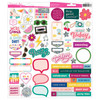 3 Pack Damask Love Life's A Party Cardstock Stickers 6"X12" 68/Pkg-Accents & Phrases DL010830
