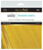 2 Pack Deco Foil Transfer Sheets By Unity 6"X6" 12/Pkg-Gold Glitter DF19093 - 000943190936
