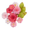 3 Pack Prima Marketing Mulberry Paper Flowers-Rosy Hues/Painted Floral P658540 - 655350658540