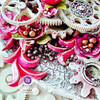3 Pack Prima Marketing Mulberry Paper Flowers-Rosy Hues/Painted Floral P658540