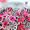 3 Pack Prima Marketing Mulberry Paper Flowers-Rosy Hues/Painted Floral P658540