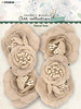 3 Pack Studio Light Paper Flowers 12/Pkg-Nr. 05, Neutral Linen ESFLOW05