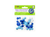 6 Pack Craft Medley Gloss Wood Beads 42/Pkg-Blue Medley CW335-A - 775749257434
