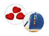 6 Pack Craft Medley Plastic Beads 20g-Heart Red BD486-D