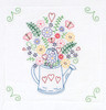 Jack Dempsey Stamped White Quilt Blocks 18"X18" 6/Pkg-Watering Can - 732 637 Jack Dempsey Stamped White Quilt Blocks 18"X18" 6/Pkg-Watering Can - 732 637