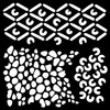3 Pack Woodware Stencil 6"X6"-African FRST053