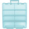 ArtBin Super Satchel Double Deep Box W/Dividers-15.25"X14"X6.25" Aqua Mist 6990AA