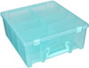 ArtBin Super Satchel Double Deep Box W/Dividers-15.25"X14"X6.25" Aqua Mist 6990AA