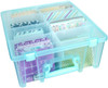 ArtBin Super Satchel Double Deep Box W/Dividers-15.25"X14"X6.25" Aqua Mist 6990AA