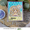 Picket Fence Studios 4"X6" Stamp Set-Pisces Girl HG-104