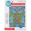 2 Pack Pencil Works Color By Number Kit 9"X12"-Colorful Turtle 91845 - 088677918453