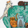 Dimensions Counted Cross Stitch Kit 5"X7"-Playful Cats (14 Count) 70-65222