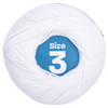 3 Pack Aunt Lydia's Baby Shower Crochet Thread Size 3-White 173-0100