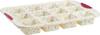 Trudeau Brownie Pan-White Confetti/Fuchsia, 12 Cavity - 05120125