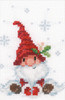 Vervaco Counted Cross Stitch Greeting Card Kit 4.25"X6" 3/Pk-Christmas Gnomes (14 Count) V0189708