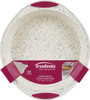 Trudeau Round Cake Pan 9"-White Confetti/Fuchsia - 05118557 - 063562672191