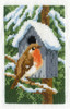 Vervaco Counted Cross Stitch Miniatures Kit 3.2"X4.8" 3/Pkg-Robins in Winter (18 Count) V0187471 - 5413480877089