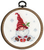 Vervaco Counted Cross Stitch Miniatures Kit 3" Round 3/Pkg-Christmas Gnomes (18 Count) V0187976
